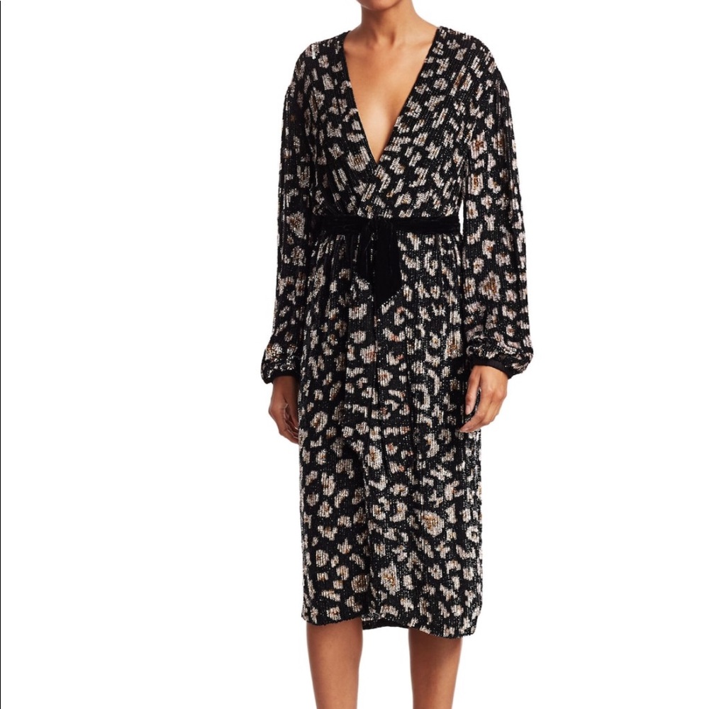 Retrofete aubrey midi sequin dress NWT xs